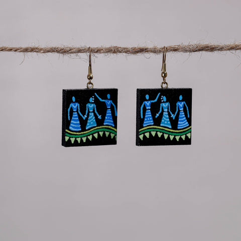  Miniature Handpainted Wooden Earrings 