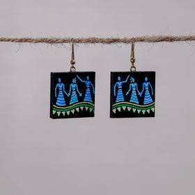  Miniature Handpainted Wooden Earrings 
