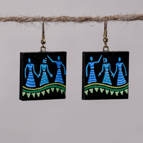  Miniature Handpainted Wooden Earrings 
