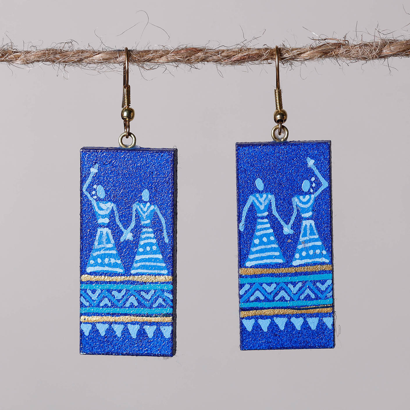  Miniature Handpainted Wooden Earrings 