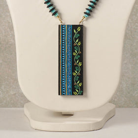 Miniature Handpainted Wooden Necklace With Beads