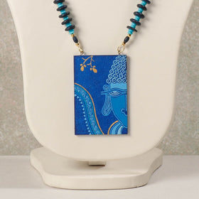 Miniature Handpainted Wooden Necklace With Beads
