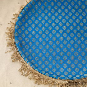 Blue mirror karwa chauth thali set 03 - handcrafted