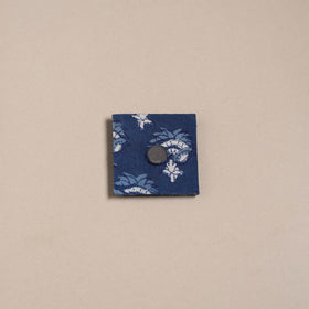 Blue - mirror work handmade fabart jute magnet 18