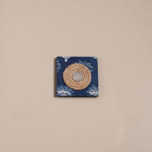 Blue - mirror work handmade fabart jute magnet 18