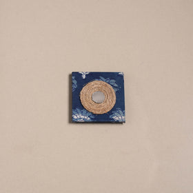 Blue - mirror work handmade fabart jute magnet 18