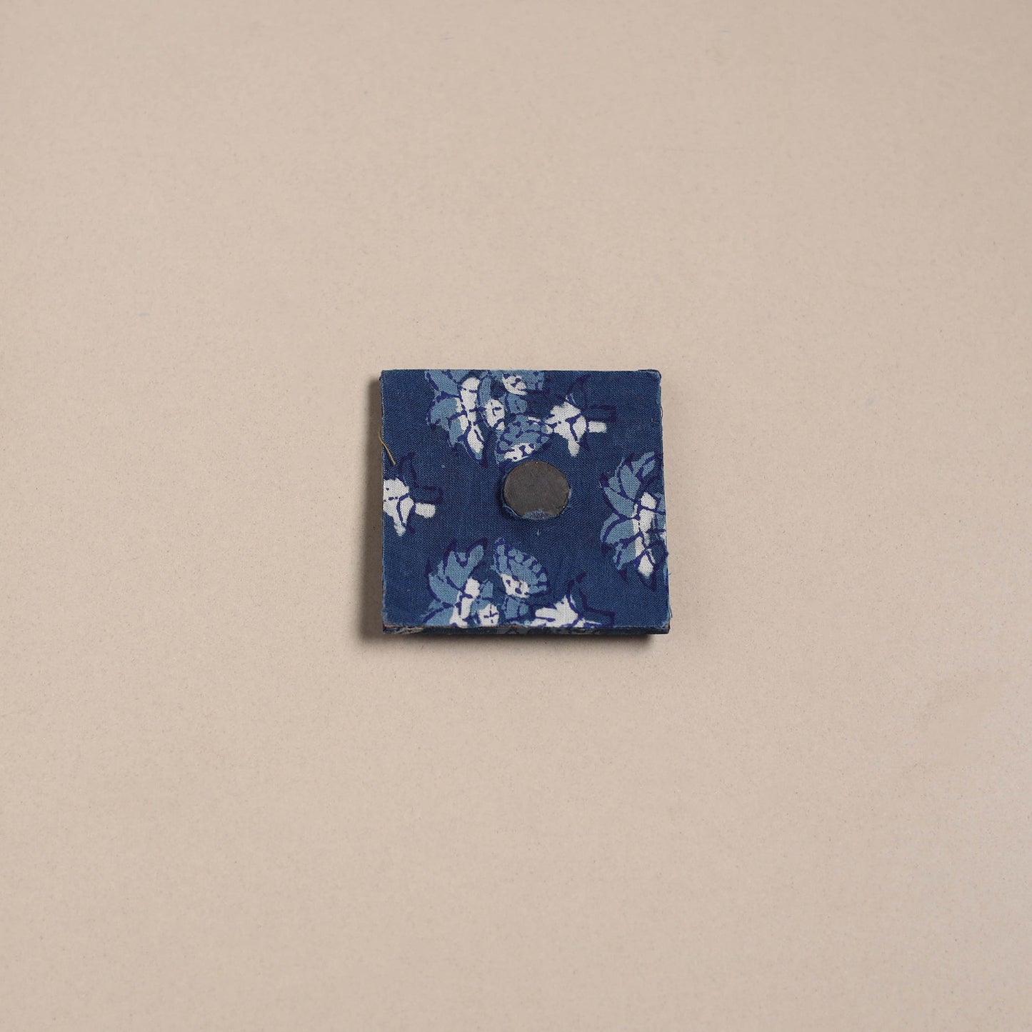 Blue - mirror work handmade fabart jute magnet 21