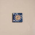 Blue - mirror work handmade fabart jute magnet 21
