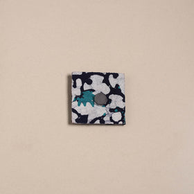 Mirror work handmade fabart jute magnet 28 - handcrafted