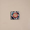 Mirror work handmade fabart jute magnet 28 - handcrafted