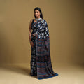 Buy Modal Silk Block Print Bagru Saree 