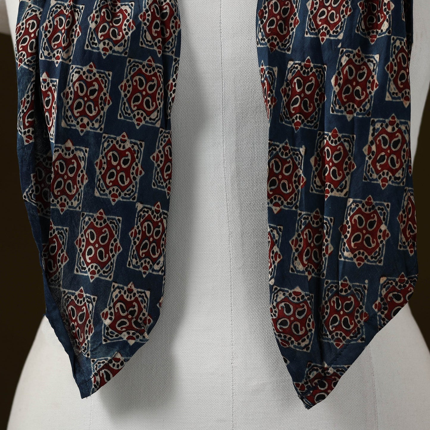 Modal silk pendant necklace scarf 28 - handcrafted