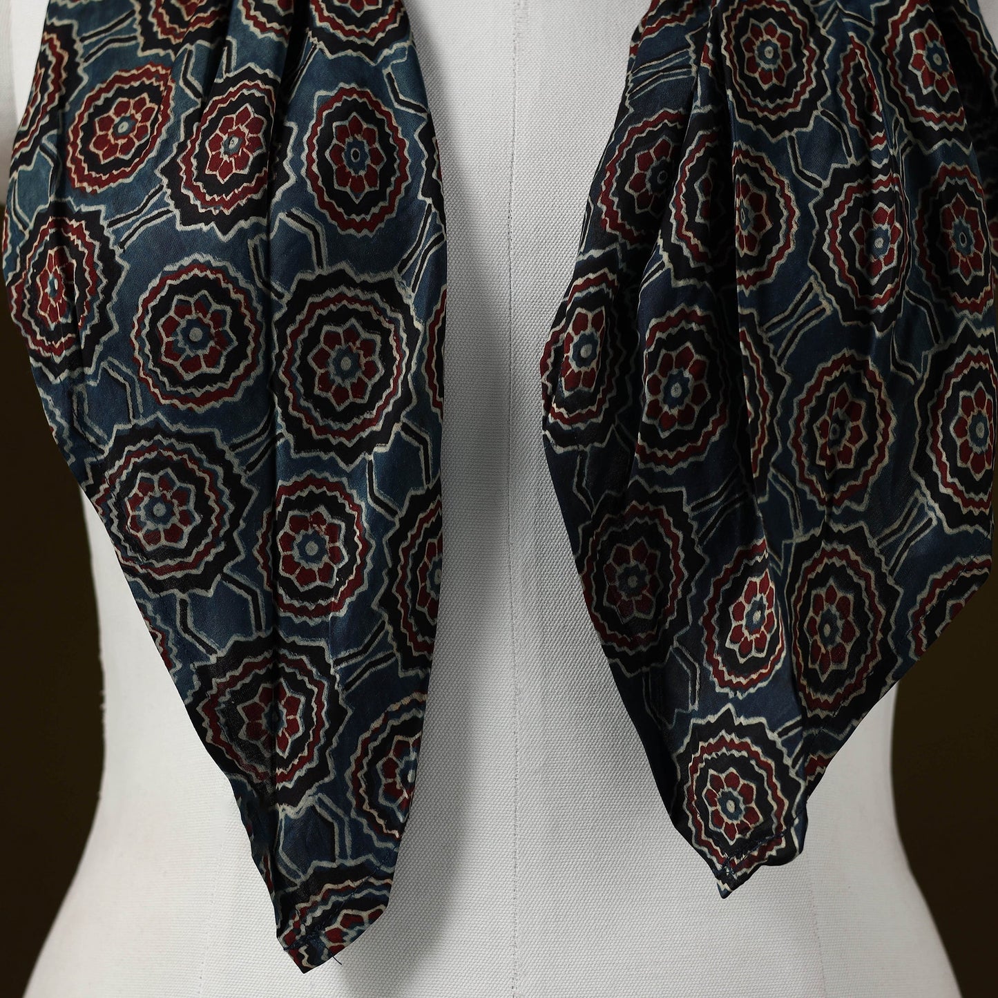 Modal silk pendant necklace scarf 29 - handcrafted