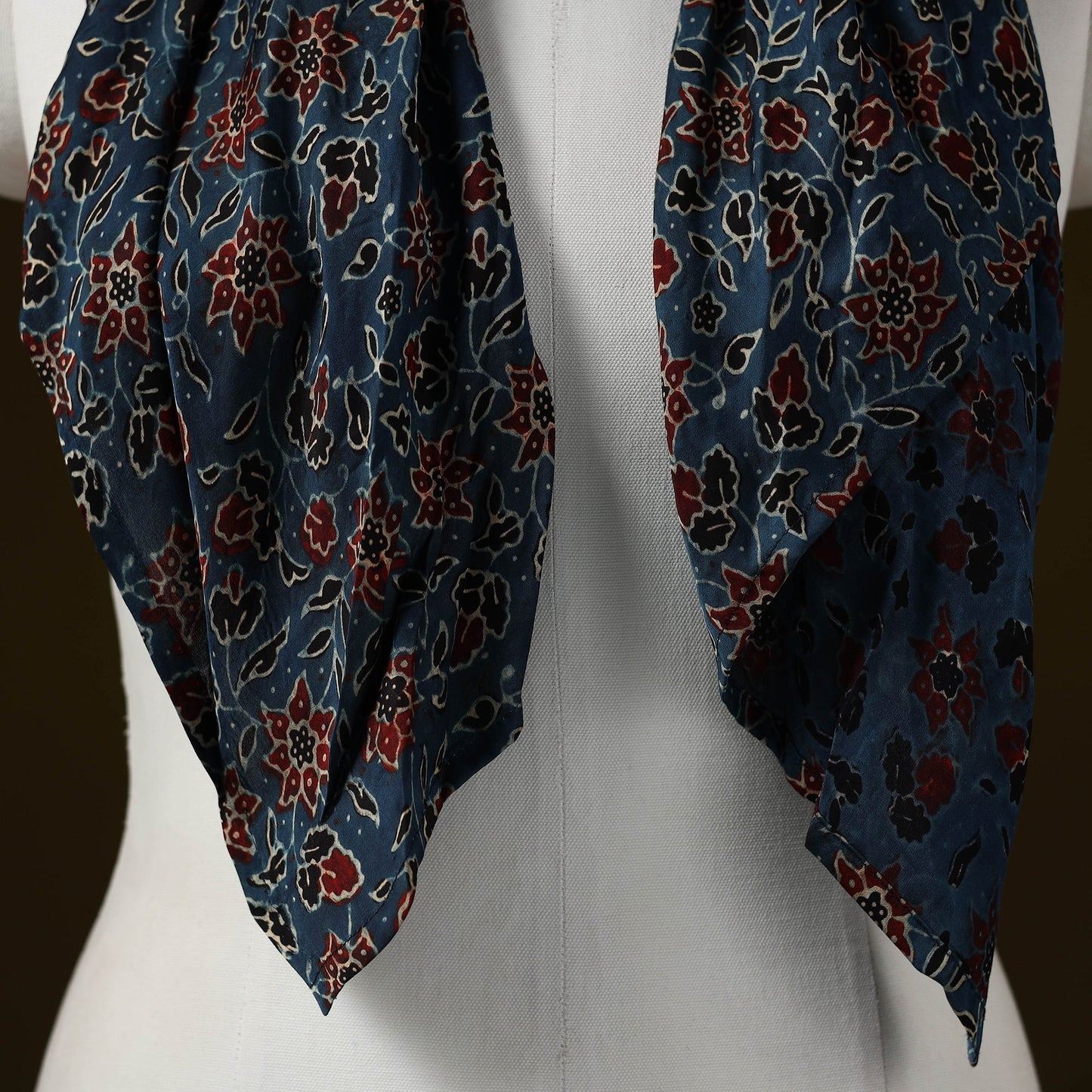 Modal silk pendant necklace scarf 32 - handcrafted