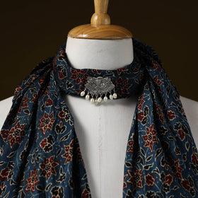 Modal silk pendant necklace scarf 32 - handcrafted