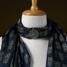 Modal silk pendant necklace scarf 42 - handcrafted