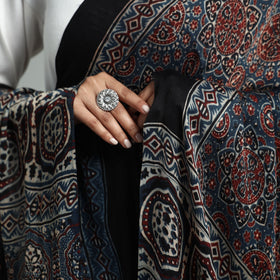 Buy Modal Silk Block Print Ajrakh Dupatta