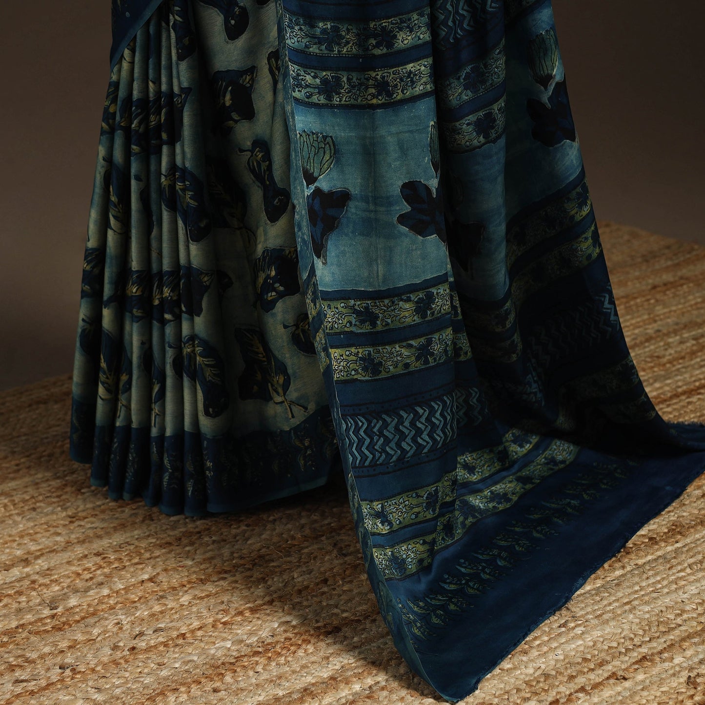 Modal silk hand bagru saree 13 2025/970-3 - handcrafted