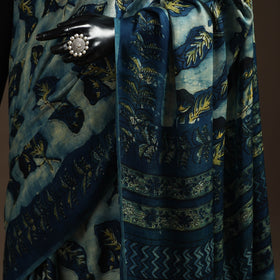 Modal silk hand bagru saree 13 2025/970-3 - handcrafted