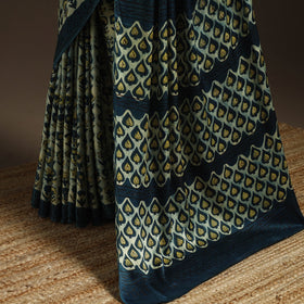 Modal silk hand bagru saree 36 - handcrafted