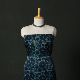 Modal silk hand block bagru print 2pc unstitched dress