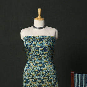 Modal silk hand block bagru print 3pc unstitched dress