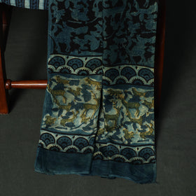 Modal silk hand block bagru print 3pc unstitched dress