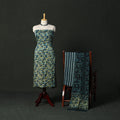 Modal silk hand block bagru print 3pc unstitched dress