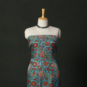 Modal silk hand block sanganeri print 2pc unstitched dress