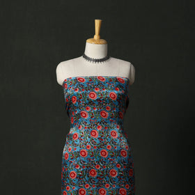Modal silk hand block sanganeri print 2pc unstitched dress