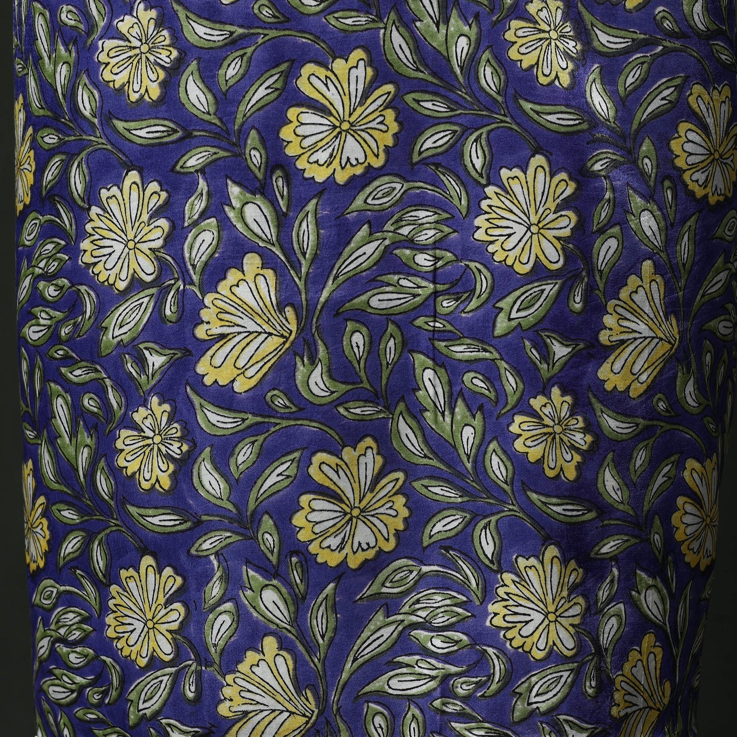 Modal silk hand block sanganeri print 2pc unstitched dress