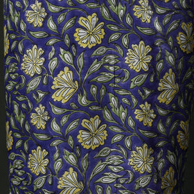 Modal silk hand block sanganeri print 2pc unstitched dress
