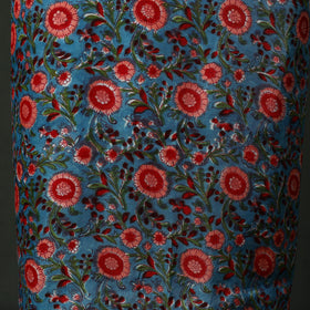 Modal silk hand block sanganeri print 2pc unstitched dress