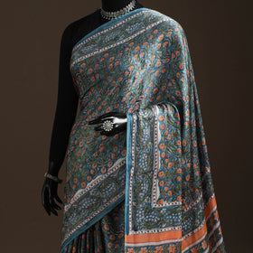 Modal silk hand sanganeri saree 09 - handcrafted