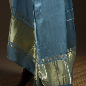 Modal silk natural dyed plain dupatta with lagdi patta 05