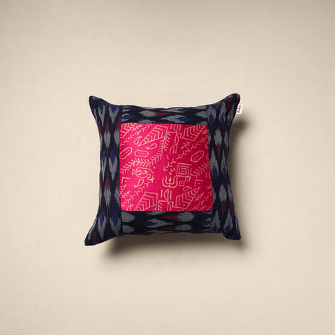 Modal silk patch pochampally ikat cushion cover 04