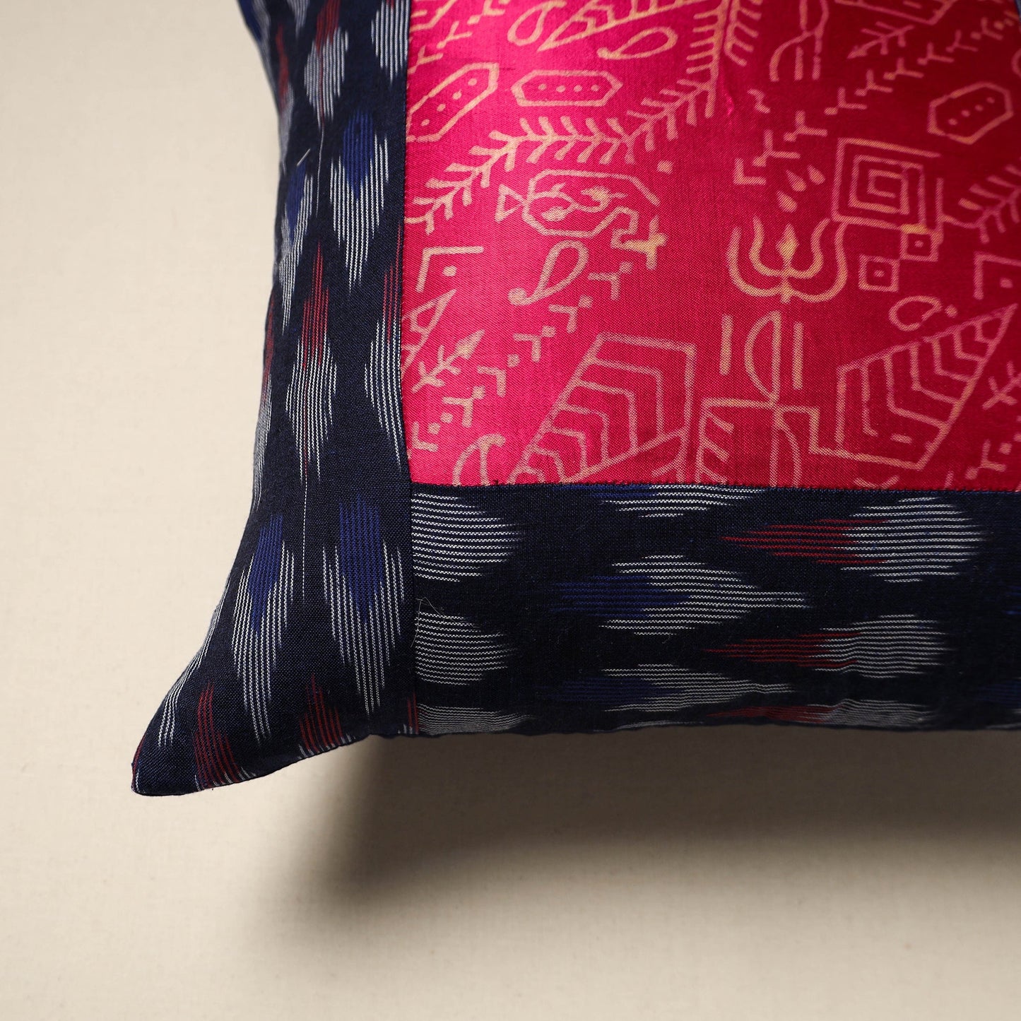 Modal silk patch pochampally ikat cushion cover 04