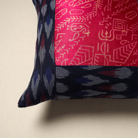 Modal silk patch pochampally ikat cushion cover 04