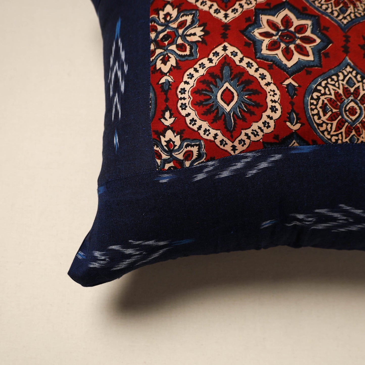 Modal silk patch pochampally ikat cushion cover 16