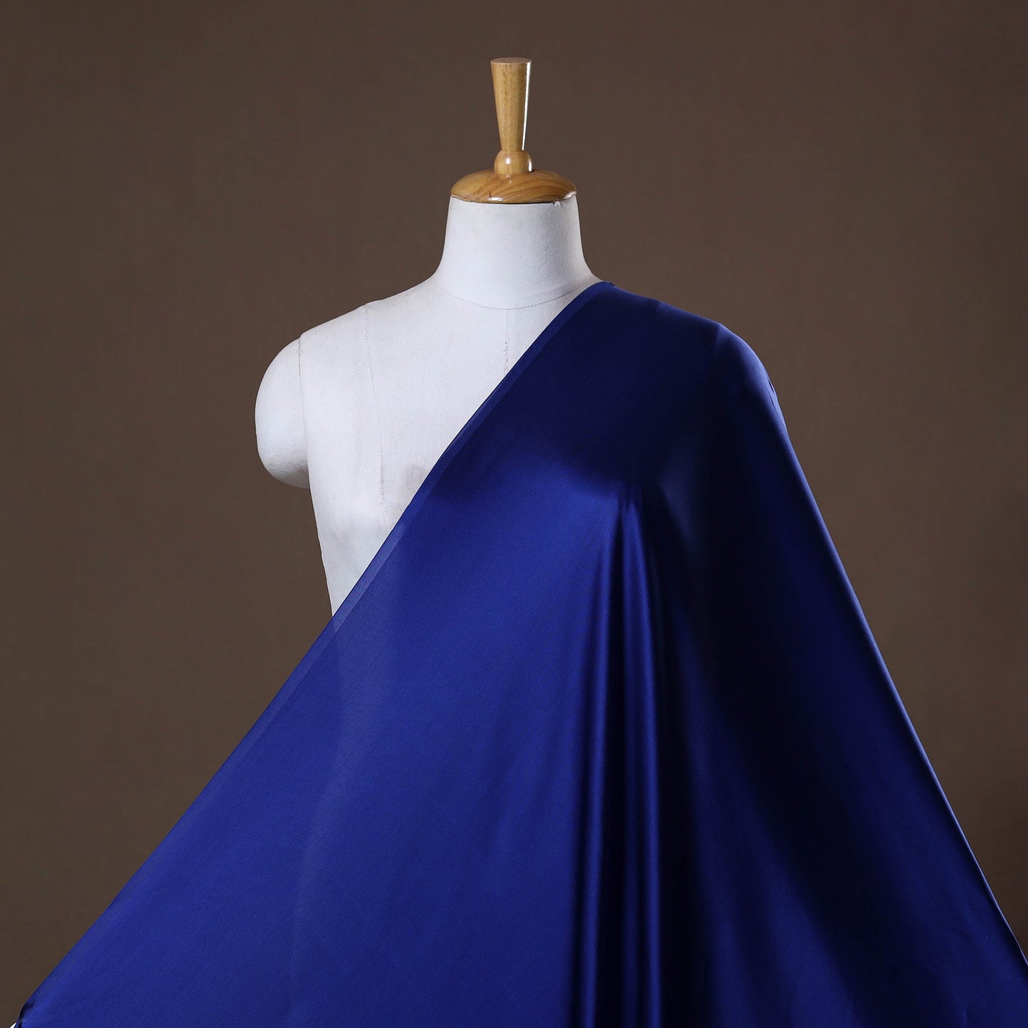 Blue - modal silk plain fabric 14 - handcrafted