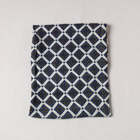 Blue Modal Silk Bagh Hand Block Precut fabric