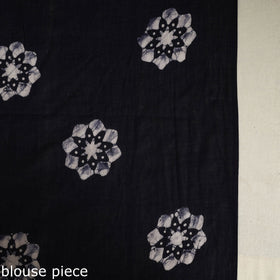 Buy Blue Mul Cotton Hand Batik Print Saree