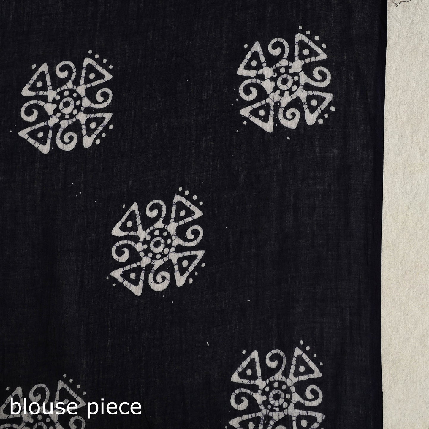 Buy Blue Mul Cotton Hand Batik Print Saree
