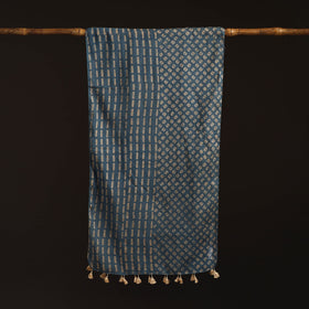 Mul cotton kutch hand batik stole with tassels 29