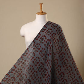 Blue - mul cotton natural dyed fabric 01 - handcrafted