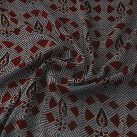 Blue - mul cotton natural dyed fabric 01 - handcrafted