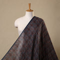Blue Block Print Mul Cotton Natural Dyed Ajrakh Fabric