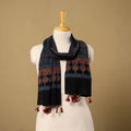Buy Mul Cotton Block Print Ajrakh Stole with Tassels