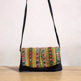 Multicolor Banjara Vintage Embroidery Mirror & Coin Work Sling Bag