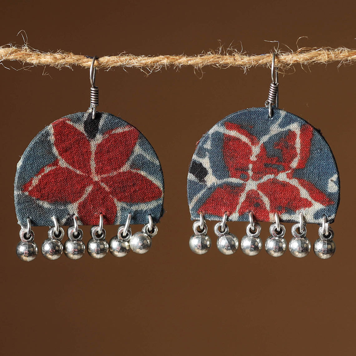 Shifa Ghungroo Work Fabart Earrings